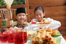 child enjoying new year